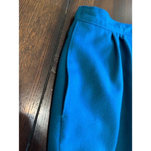 Vintage Pendleton Blue Wool Midi Lined Pencil Skirt14 Business Office - Picture 7 of 10